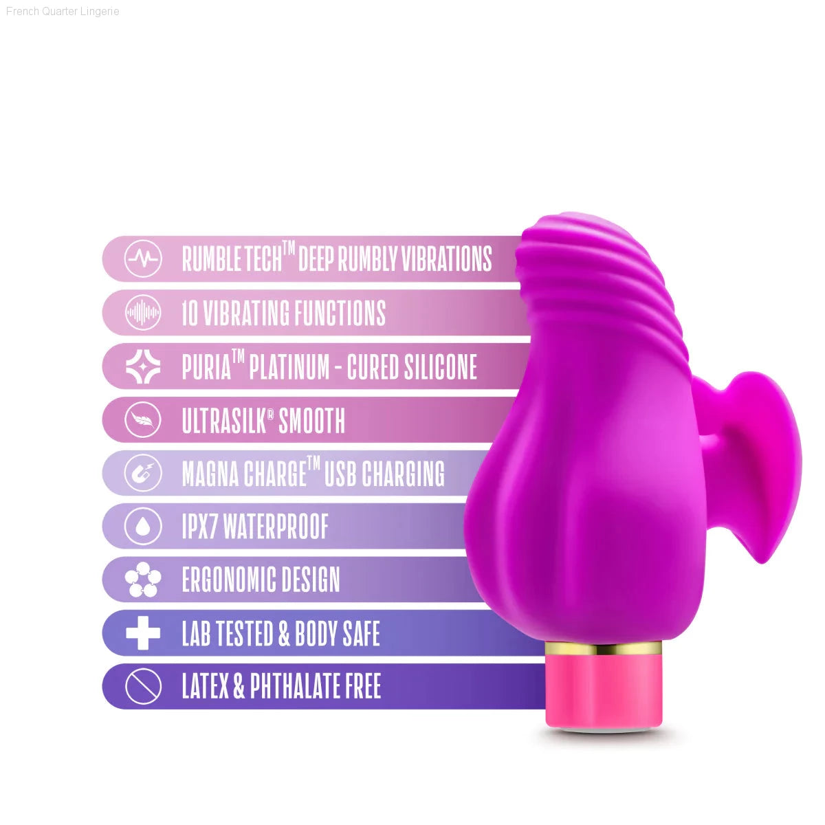 Aria Erotic AF Curved 3.25-Inch Vibrating Rechargeable Mini Vibrator-French Quarter Lingerie Aria Erotic AF Curved 3.25-Inch Vibrating Rechargeable Mini Vibrator-French Quarter Lingerie