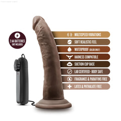Dr. Skin Dr. Dave Realistic 7.5-Inch Long Remote Control Vibrating Dildo With Suction Cup Base-French Quarter Lingerie Dr. Skin Dr. Dave Realistic 7.5-Inch Long Remote Control Vibrating Dildo With Suction Cup Base-French Quarter Lingerie
