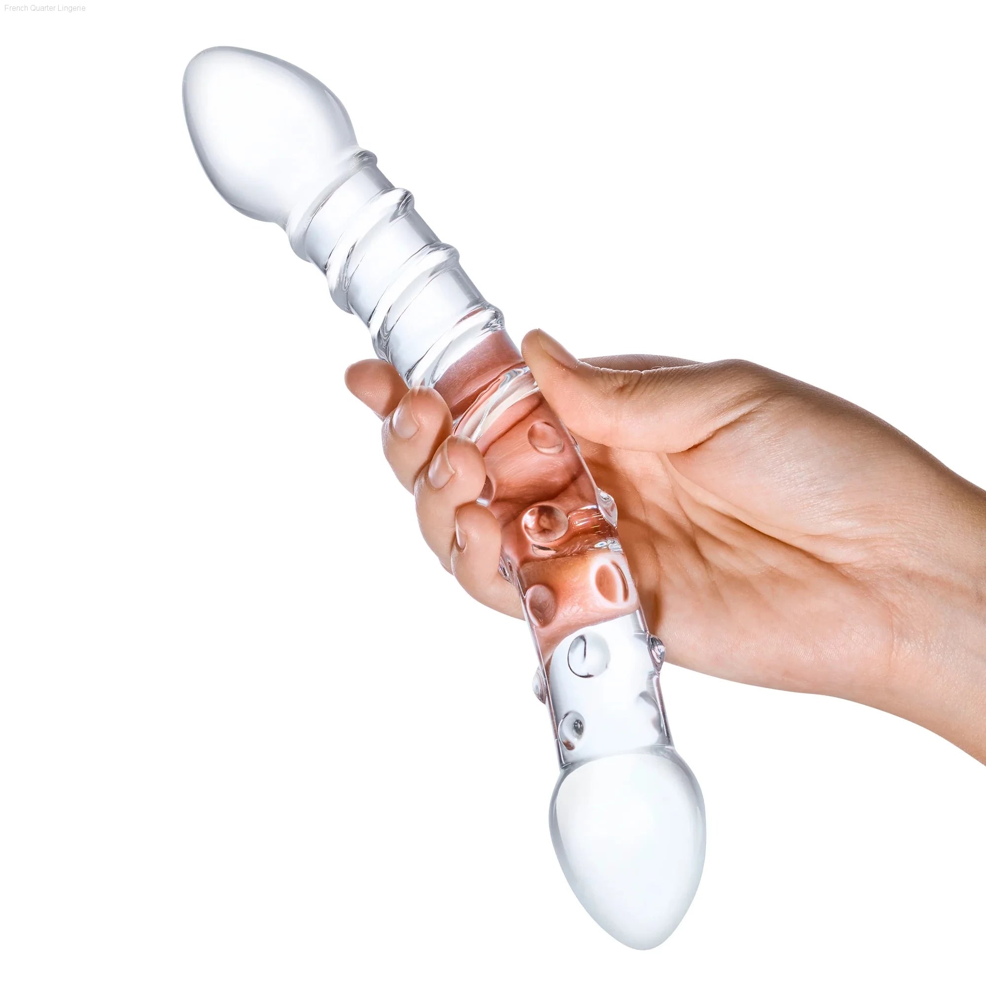 Double Trouble Glass Dildo-French Quarter Lingerie Double Trouble Glass Dildo-French Quarter Lingerie
