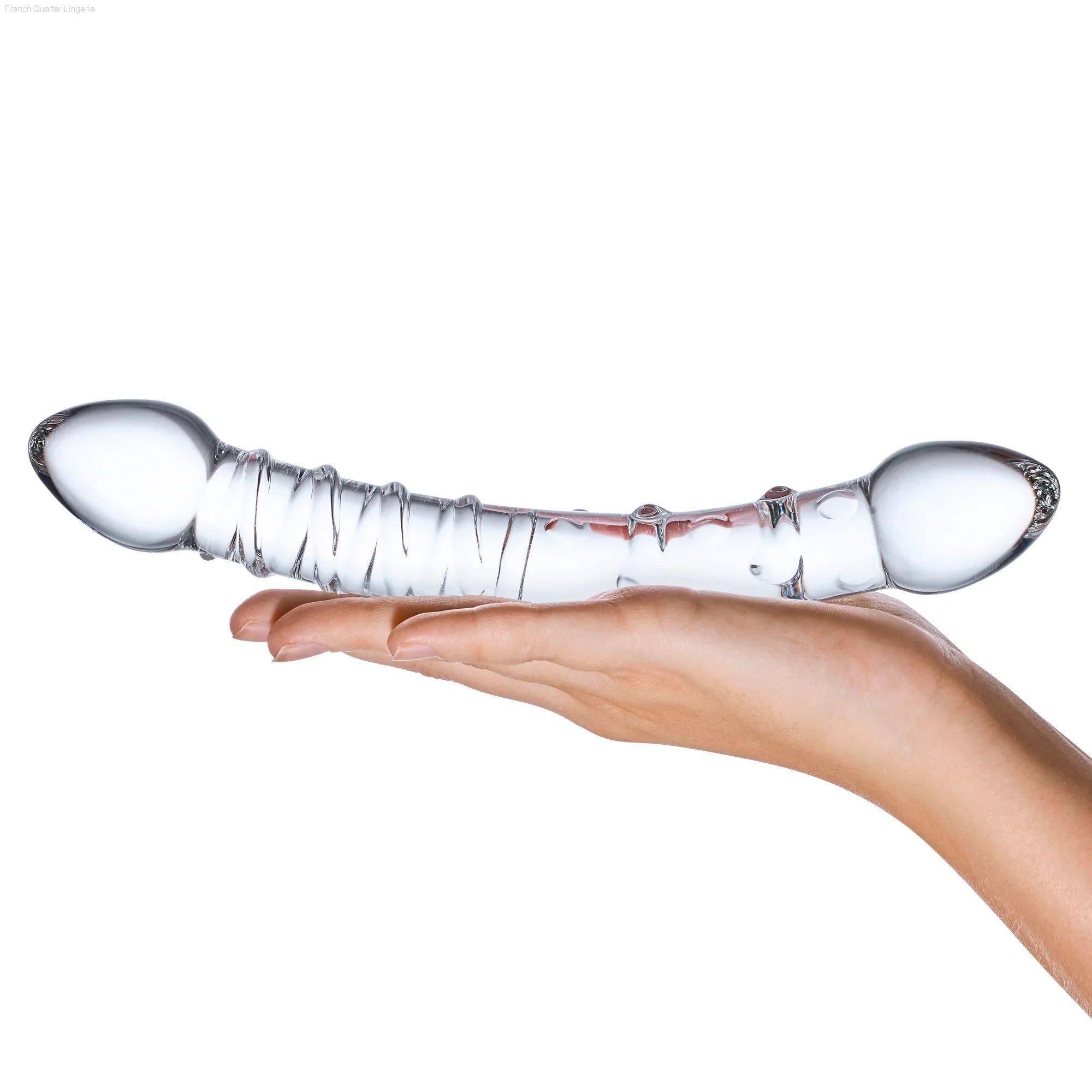 Double Trouble Glass Dildo-French Quarter Lingerie Double Trouble Glass Dildo-French Quarter Lingerie