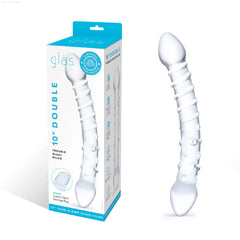Double Trouble Glass Dildo-French Quarter Lingerie Double Trouble Glass Dildo-French Quarter Lingerie