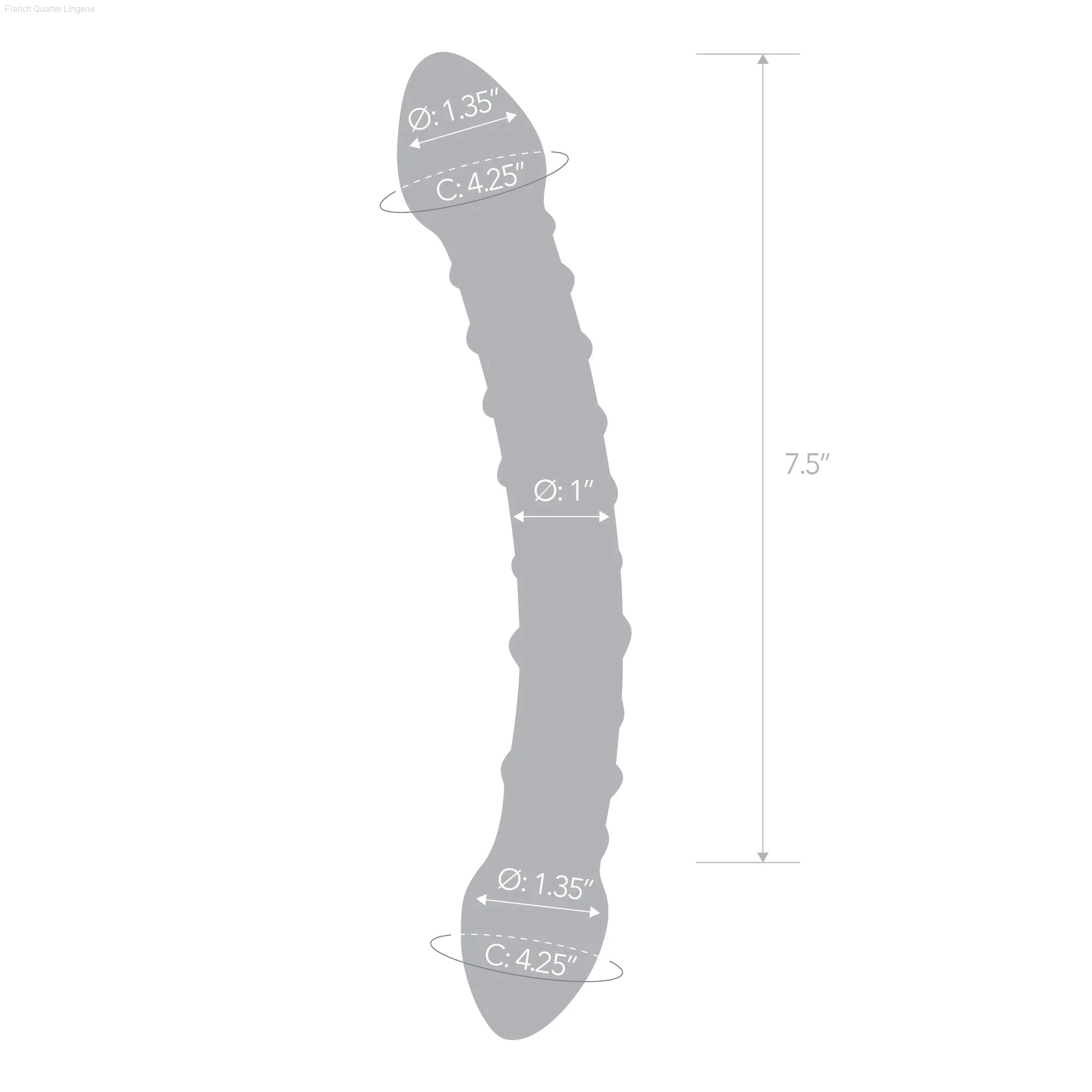 Double Trouble Glass Dildo-French Quarter Lingerie Double Trouble Glass Dildo-French Quarter Lingerie