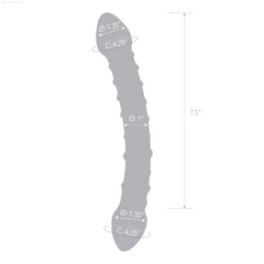 Double Trouble Glass Dildo-French Quarter Lingerie Double Trouble Glass Dildo-French Quarter Lingerie