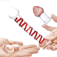 Mr. Swirly Set with Glass Kegel Balls and 3.25" Butt Plug (4 Piece Set) Mr. Swirly Set with Glass Kegel Balls and 3.25" Butt Plug (4 Piece Set)