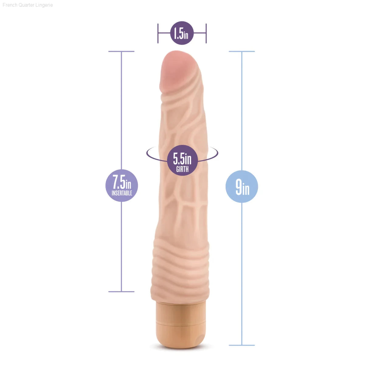 Dr. Skin Cock Vibe 2 Realistic 9-Inch Long Vibrating Dildo-French Quarter Lingerie Dr. Skin Cock Vibe 2 Realistic 9-Inch Long Vibrating Dildo-French Quarter Lingerie