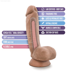 Au Naturel Macho Realistic 8.5-Inch Long Dildo With Balls & Suction Cup Base-French Quarter Lingerie Au Naturel Macho Realistic 8.5-Inch Long Dildo With Balls & Suction Cup Base-French Quarter Lingerie