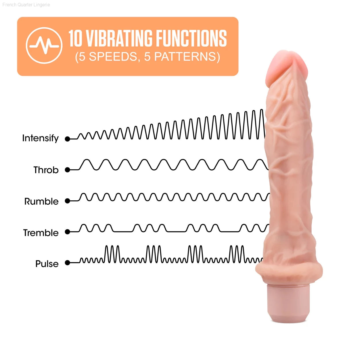 Dr. Skin Silicone Dr. Richard 9.75-Inch Long Vibrating Dildo-French Quarter Lingerie Dr. Skin Silicone Dr. Richard 9.75-Inch Long Vibrating Dildo-French Quarter Lingerie