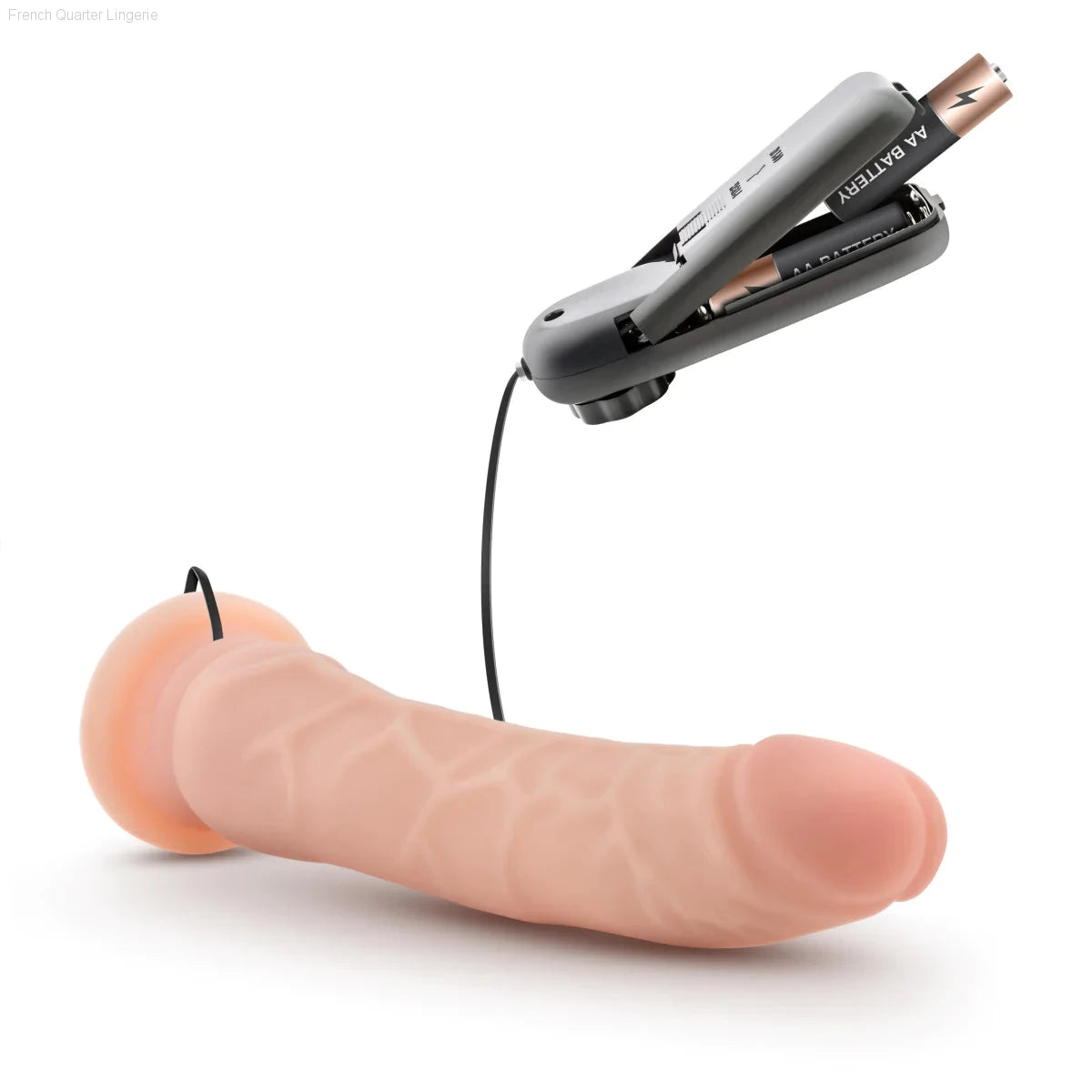 Dr. Skin Realistic Curved G-Spot 8.5-Inch Long Remote Control Vibrating Dildo With Suction Cup Base-French Quarter Lingerie Dr. Skin Realistic Curved G-Spot 8.5-Inch Long Remote Control Vibrating Dildo With Suction Cup Base-French Quarter Lingerie