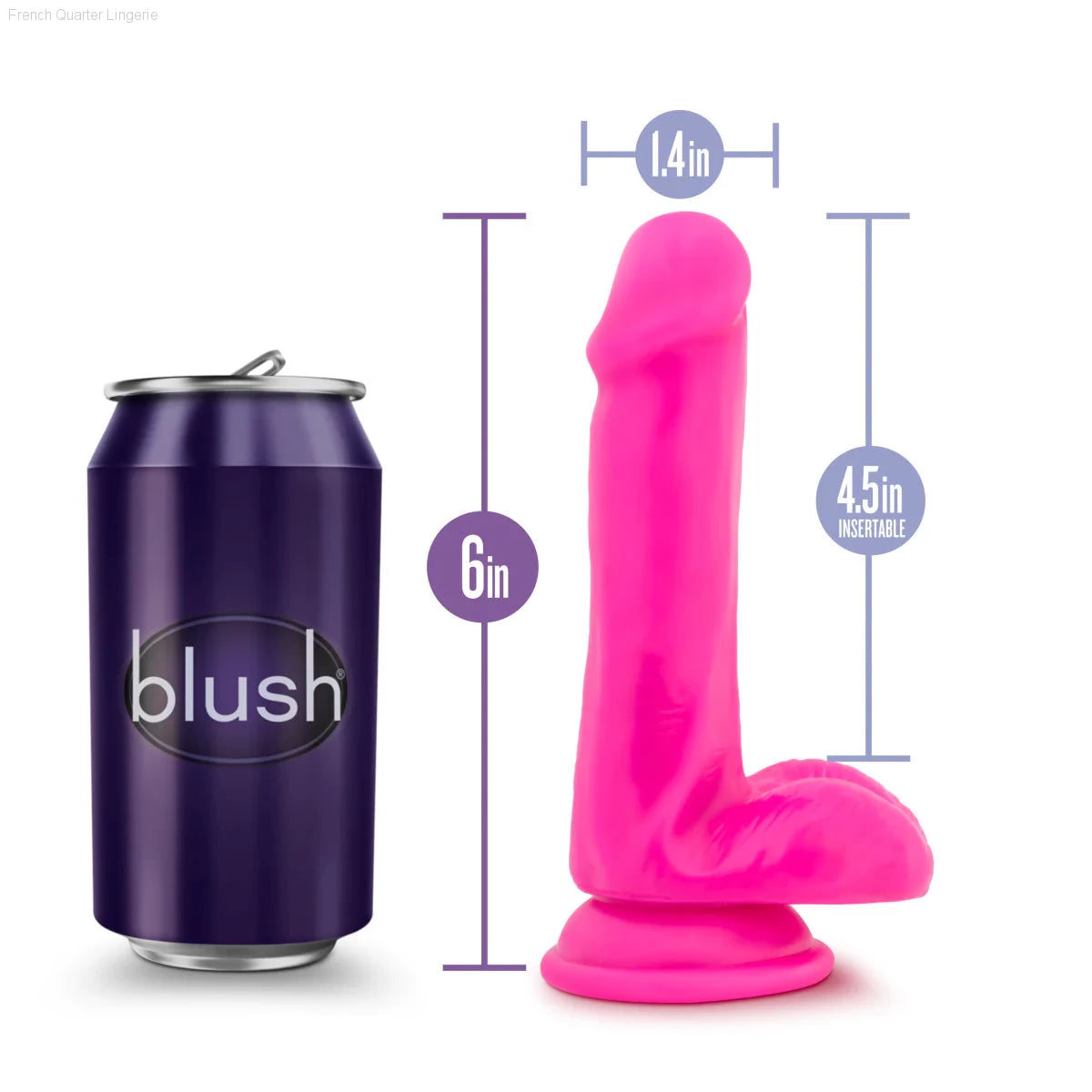Au Naturel Bold Delight Realistic 6-Inch Long Dildo With Balls & Suction Cup Base-French Quarter Lingerie Au Naturel Bold Delight Realistic 6-Inch Long Dildo With Balls & Suction Cup Base-French Quarter Lingerie