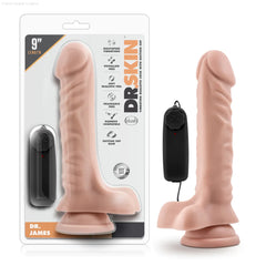 Dr. Skin Dr. James Realistic 9-Inch Long Remote Control Vibrating Dildo With Suction Cup Base-French Quarter Lingerie Dr. Skin Dr. James Realistic 9-Inch Long Remote Control Vibrating Dildo With Suction Cup Base-French Quarter Lingerie