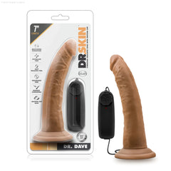 Dr. Skin Dr. Dave Realistic 7.5-Inch Long Remote Control Vibrating Dildo With Suction Cup Base-French Quarter Lingerie Dr. Skin Dr. Dave Realistic 7.5-Inch Long Remote Control Vibrating Dildo With Suction Cup Base-French Quarter Lingerie