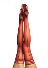 Sheer Thigh High with Cuban Heel Sheer Thigh High with Cuban Heel