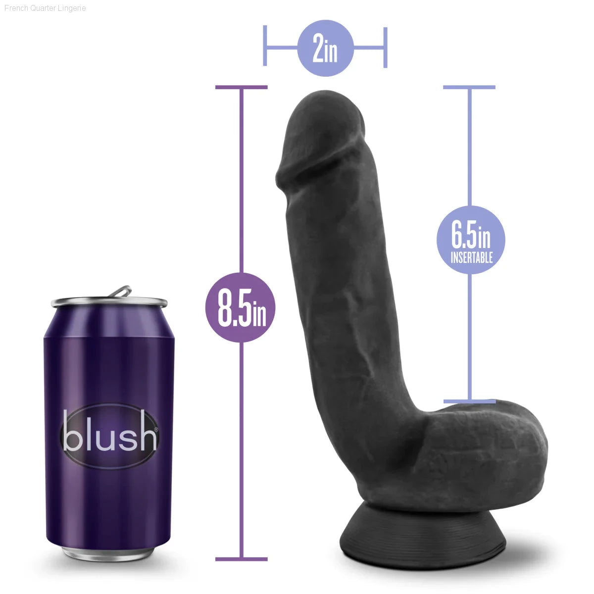 Au Naturel Bold Pound Realistic 8.5-Inch Long Dildo With Balls & Suction Cup Base-French Quarter Lingerie Au Naturel Bold Pound Realistic 8.5-Inch Long Dildo With Balls & Suction Cup Base-French Quarter Lingerie