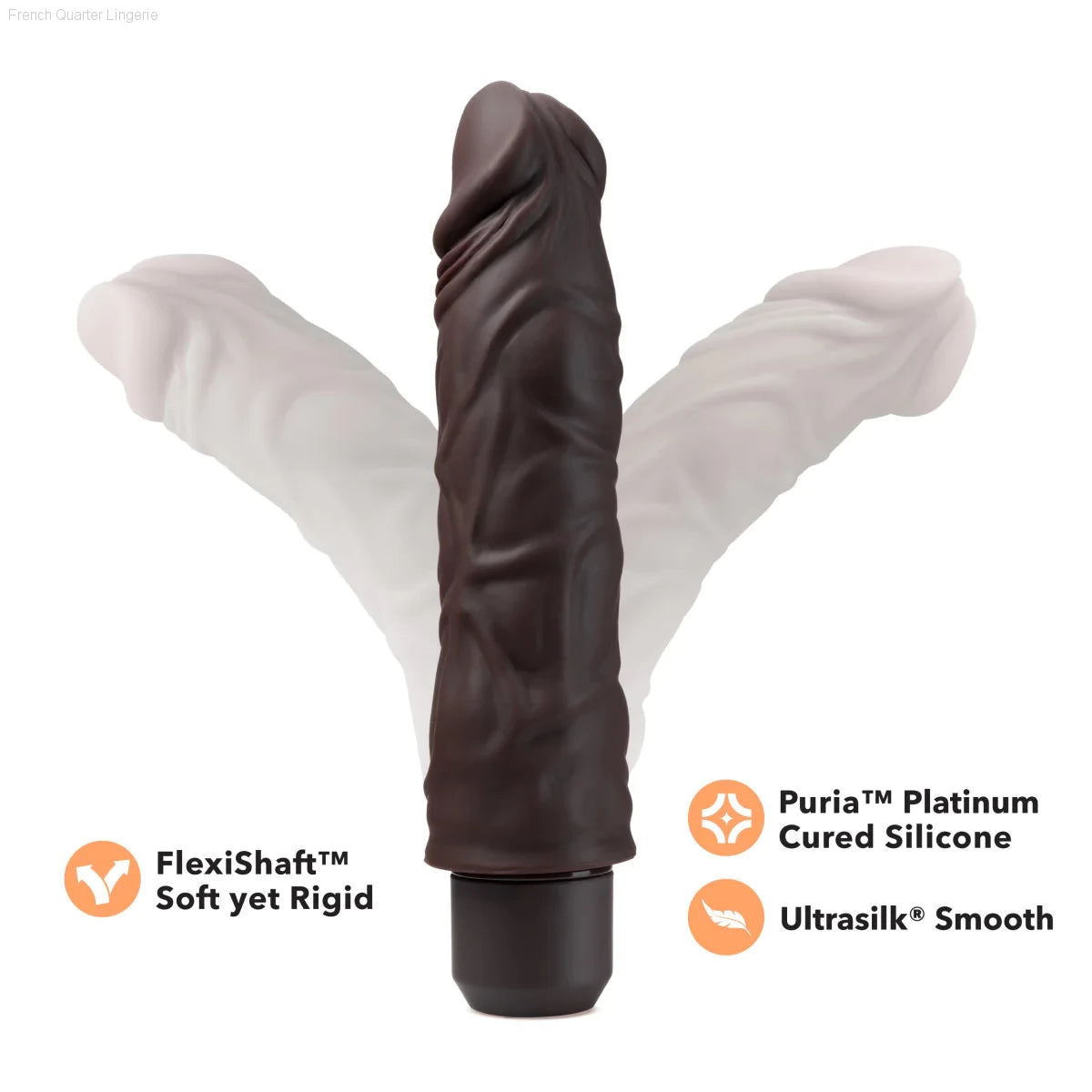 Dr. Skin Silicone Dr. David 8.5-Inch Long Vibrating Dildo-French Quarter Lingerie Dr. Skin Silicone Dr. David 8.5-Inch Long Vibrating Dildo-French Quarter Lingerie