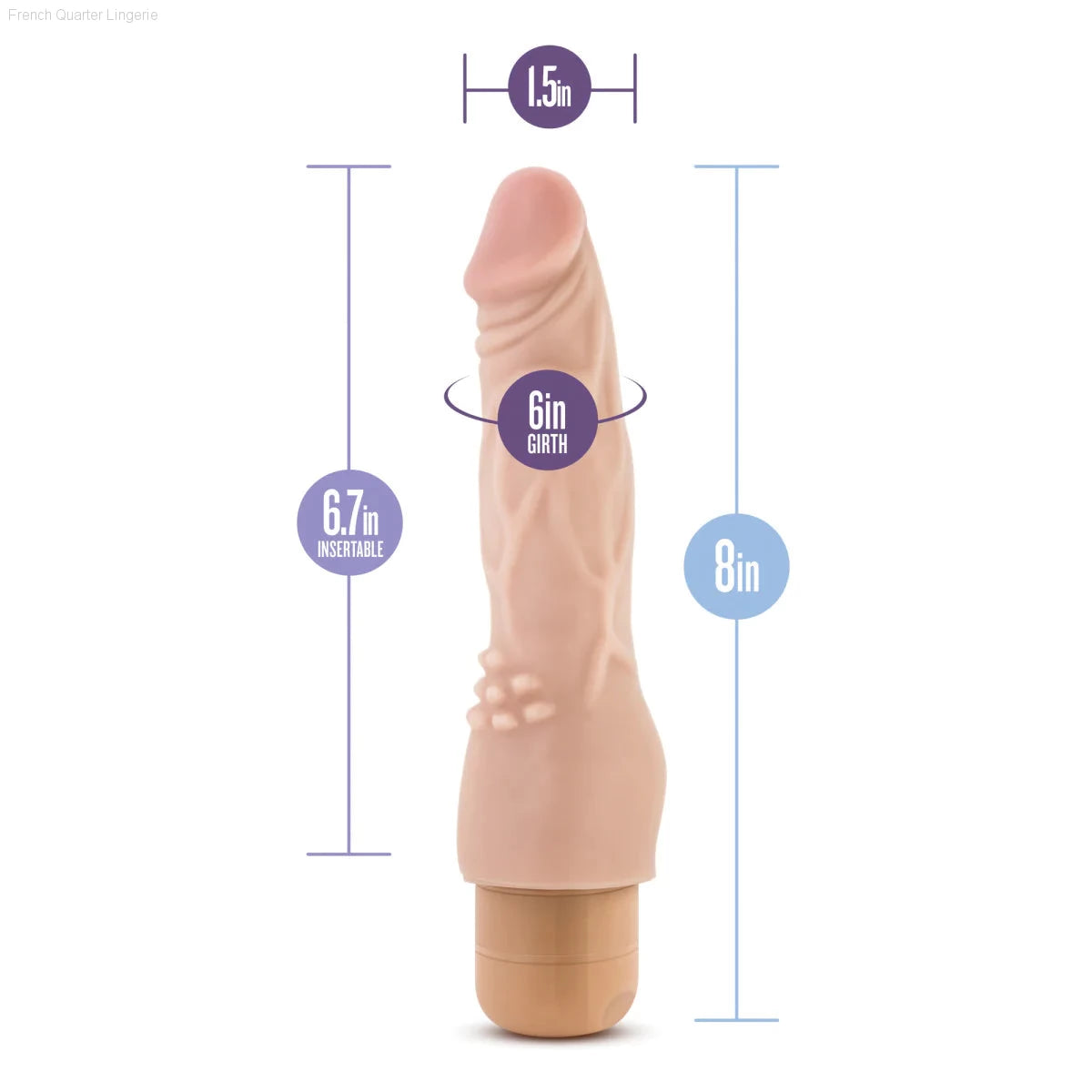 Dr. Skin Cock Vibe 4 Realistic 8-Inch Long Vibrating Dildo-French Quarter Lingerie Dr. Skin Cock Vibe 4 Realistic 8-Inch Long Vibrating Dildo-French Quarter Lingerie