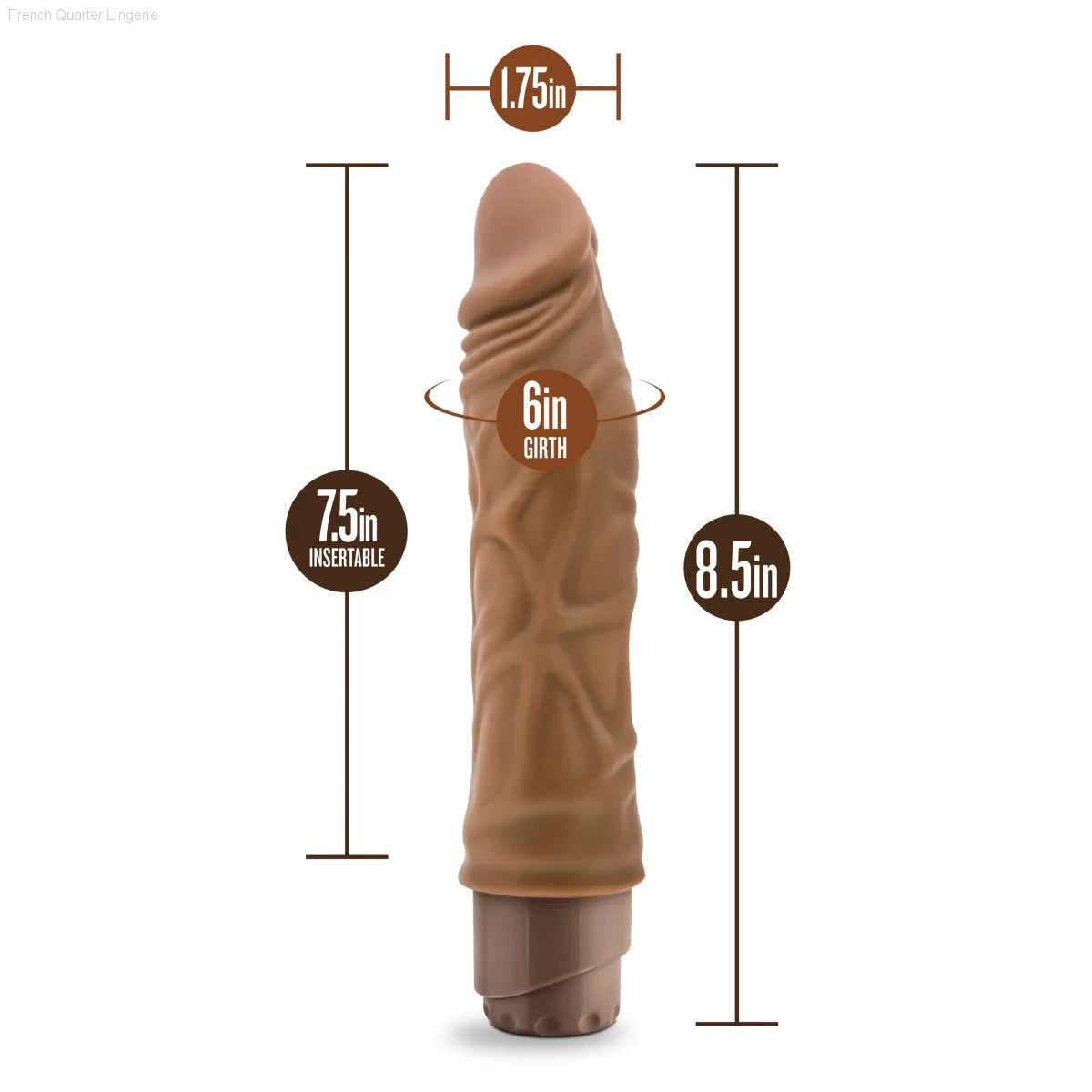 Dr. Skin Cock Vibe 10 Realistic 8.5-Inch Long Vibrating Dildo-French Quarter Lingerie Dr. Skin Cock Vibe 10 Realistic 8.5-Inch Long Vibrating Dildo-French Quarter Lingerie