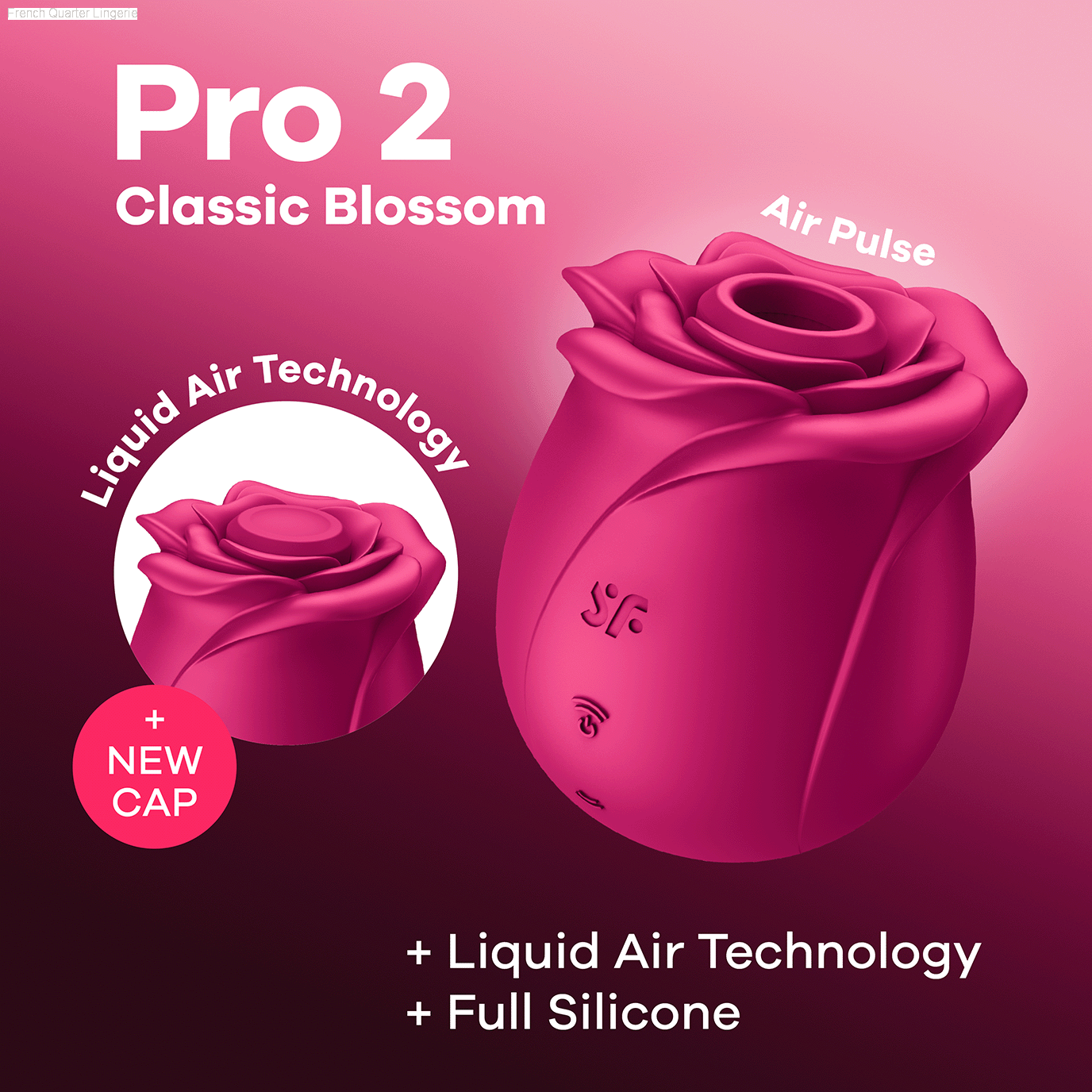 Rechargeable Vibrators - Pro 2 Classic Blossom - Air-Pulse Vibrator Rechargeable Vibrators - Pro 2 Classic Blossom - Air-Pulse Vibrator