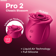 Rechargeable Vibrators - Pro 2 Classic Blossom - Air-Pulse Vibrator Rechargeable Vibrators - Pro 2 Classic Blossom - Air-Pulse Vibrator