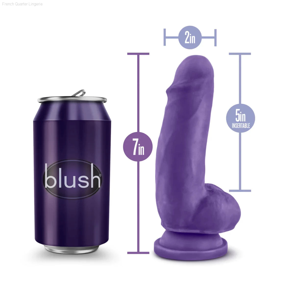 Au Naturel Bold Beefy Realistic 7-Inch Long Dildo With Balls & Suction Cup Base-French Quarter Lingerie Au Naturel Bold Beefy Realistic 7-Inch Long Dildo With Balls & Suction Cup Base-French Quarter Lingerie