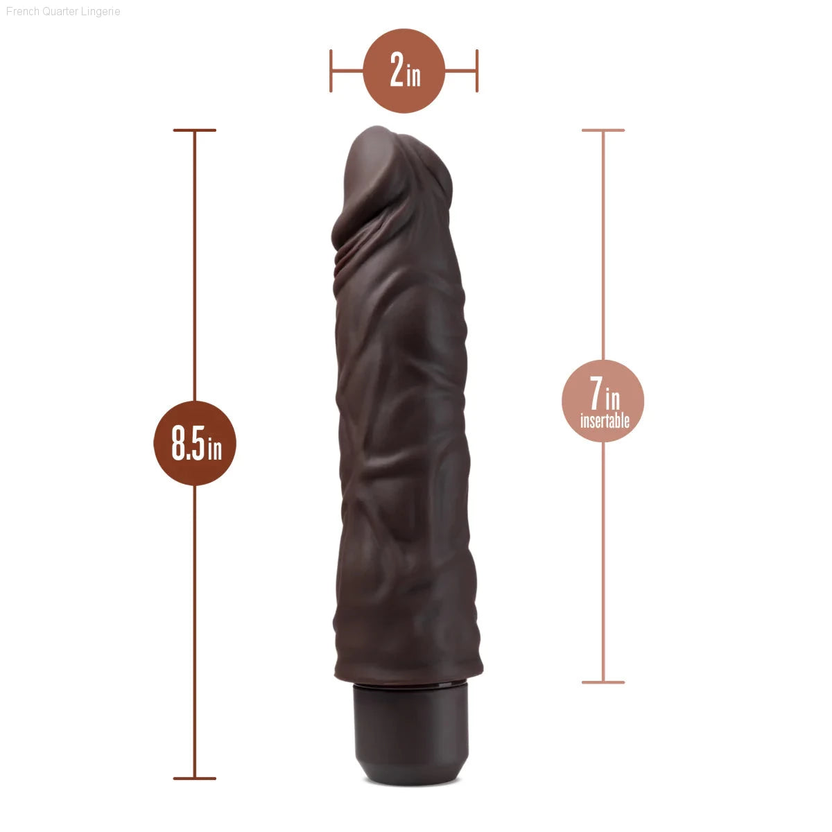 Dr. Skin Silicone Dr. David 8.5-Inch Long Vibrating Dildo-French Quarter Lingerie Dr. Skin Silicone Dr. David 8.5-Inch Long Vibrating Dildo-French Quarter Lingerie