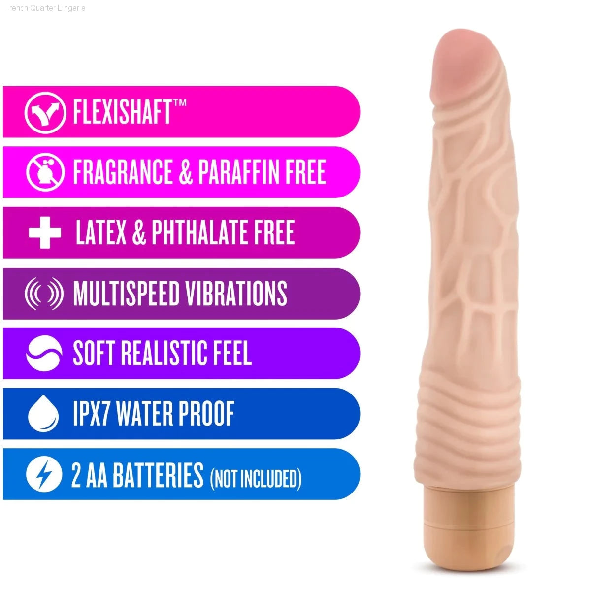 Dr. Skin Cock Vibe 2 Realistic 9-Inch Long Vibrating Dildo-French Quarter Lingerie Dr. Skin Cock Vibe 2 Realistic 9-Inch Long Vibrating Dildo-French Quarter Lingerie
