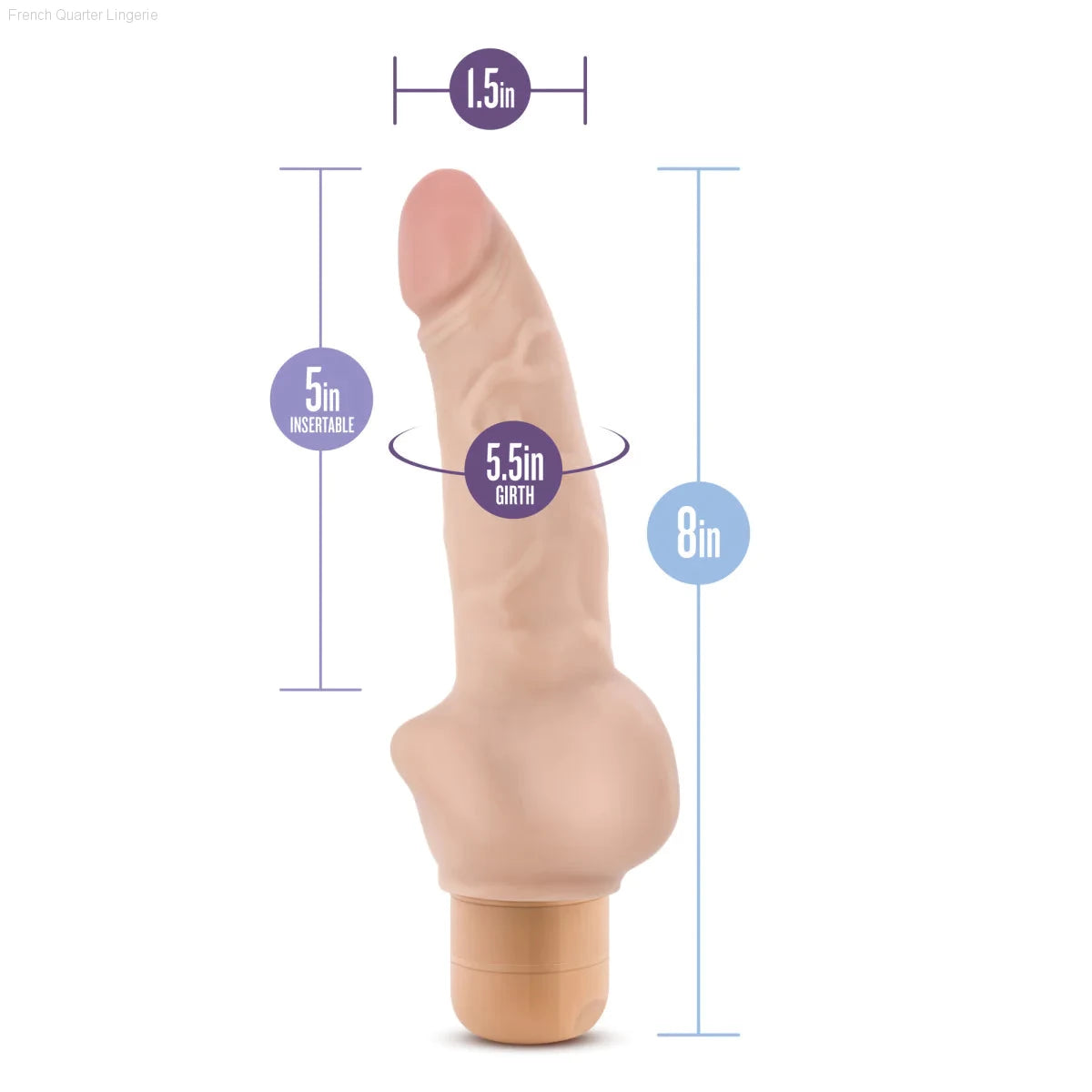 Dr. Skin Cock Vibe 12 Realistic 8-Inch Long Vibrating Dildo-French Quarter Lingerie Dr. Skin Cock Vibe 12 Realistic 8-Inch Long Vibrating Dildo-French Quarter Lingerie