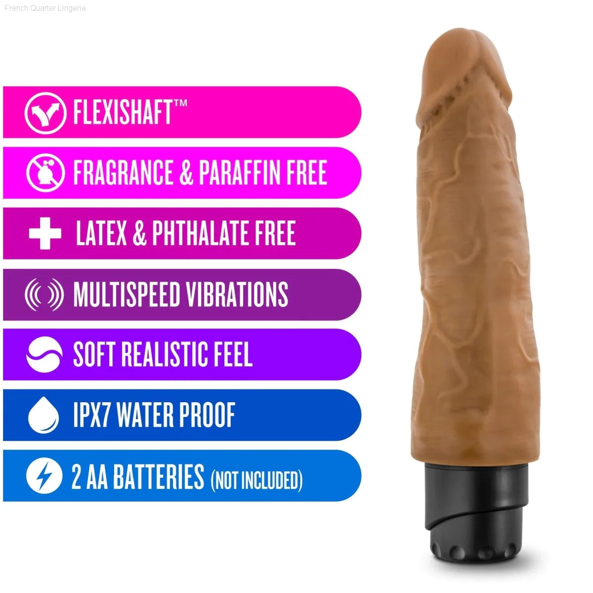 Dr. Skin Cock Vibe 14 Realistic 8-Inch Long Vibrating Dildo-French Quarter Lingerie Dr. Skin Cock Vibe 14 Realistic 8-Inch Long Vibrating Dildo-French Quarter Lingerie