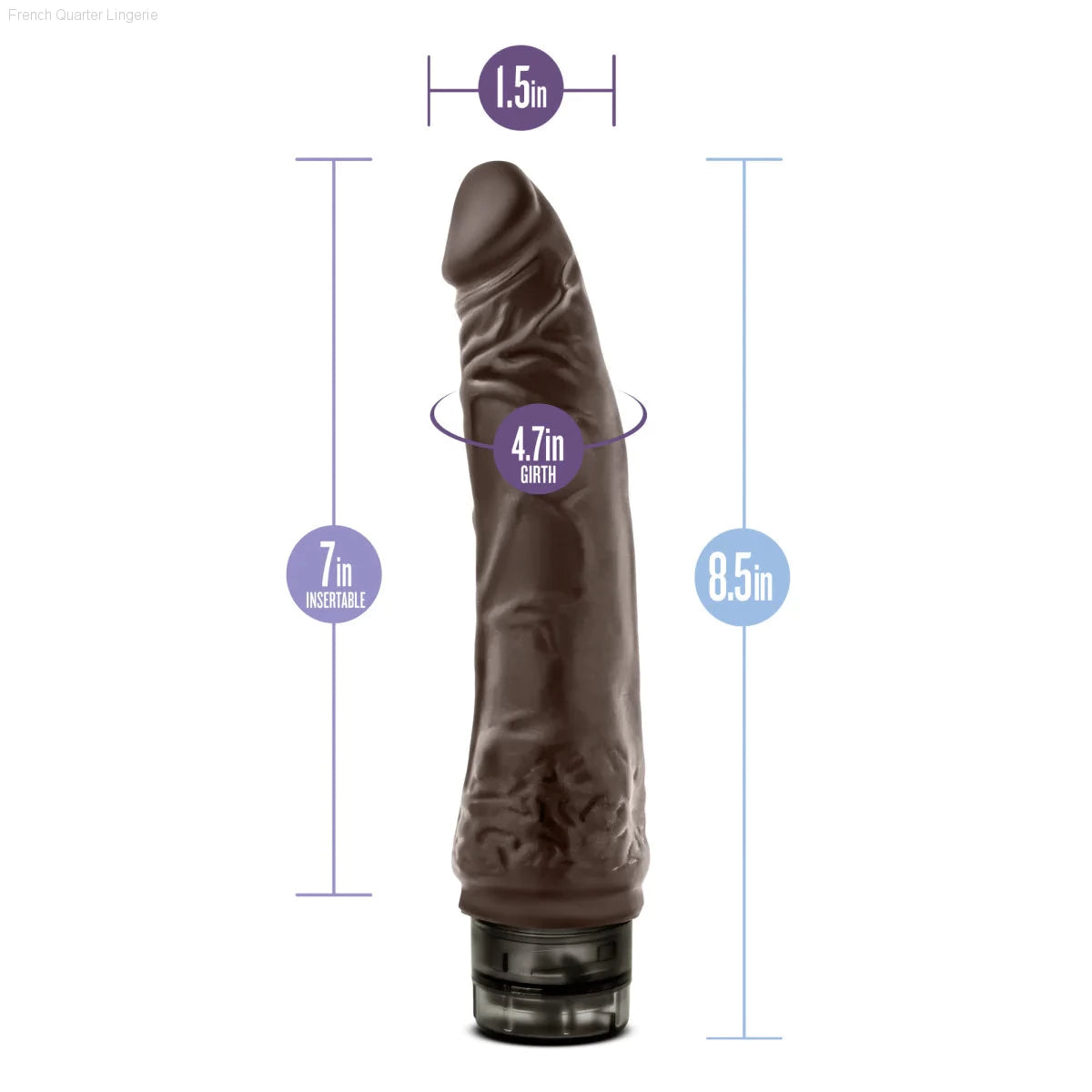 Dr. Skin Cock Vibe 7 Realistic 8.5-Inch Long Vibrating Dildo-French Quarter Lingerie Dr. Skin Cock Vibe 7 Realistic 8.5-Inch Long Vibrating Dildo-French Quarter Lingerie