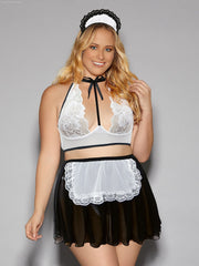 Escanté French Maid w/ Headpiece-French Quarter Lingerie Escanté French Maid w/ Headpiece-French Quarter Lingerie