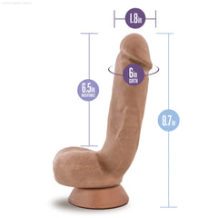 Au Naturel Macho Realistic 8.5-Inch Long Dildo With Balls & Suction Cup Base-French Quarter Lingerie Au Naturel Macho Realistic 8.5-Inch Long Dildo With Balls & Suction Cup Base-French Quarter Lingerie