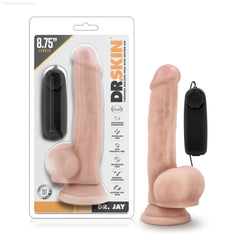 Dr. Skin Dr. Jay Realistic 8.75-Inch Long Remote Control Vibrating Dildo With Suction Cup Base-French Quarter Lingerie Dr. Skin Dr. Jay Realistic 8.75-Inch Long Remote Control Vibrating Dildo With Suction Cup Base-French Quarter Lingerie