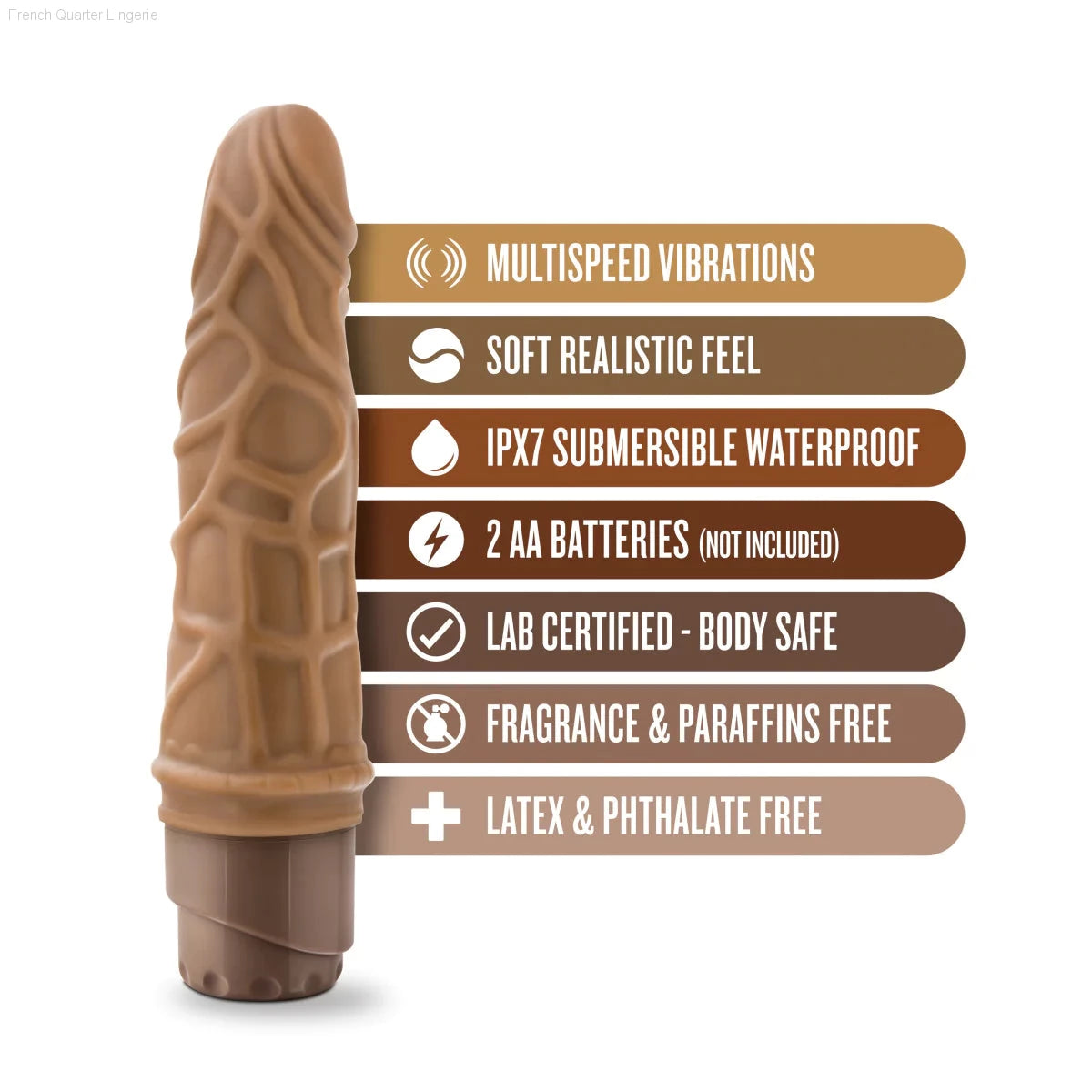 Dr. Skin Cock Vibe 3 Realistic 7.25-Inch Long Vibrating Dildo-French Quarter Lingerie Dr. Skin Cock Vibe 3 Realistic 7.25-Inch Long Vibrating Dildo-French Quarter Lingerie