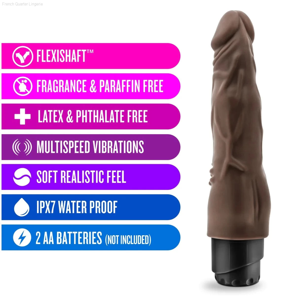 Dr. Skin Cock Vibe 4 Realistic 8-Inch Long Vibrating Dildo-French Quarter Lingerie Dr. Skin Cock Vibe 4 Realistic 8-Inch Long Vibrating Dildo-French Quarter Lingerie