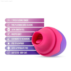 Aria Flutter Tongue 2.5-Inch Vibrating Rechargeable Mini Vibrator-French Quarter Lingerie Aria Flutter Tongue 2.5-Inch Vibrating Rechargeable Mini Vibrator-French Quarter Lingerie