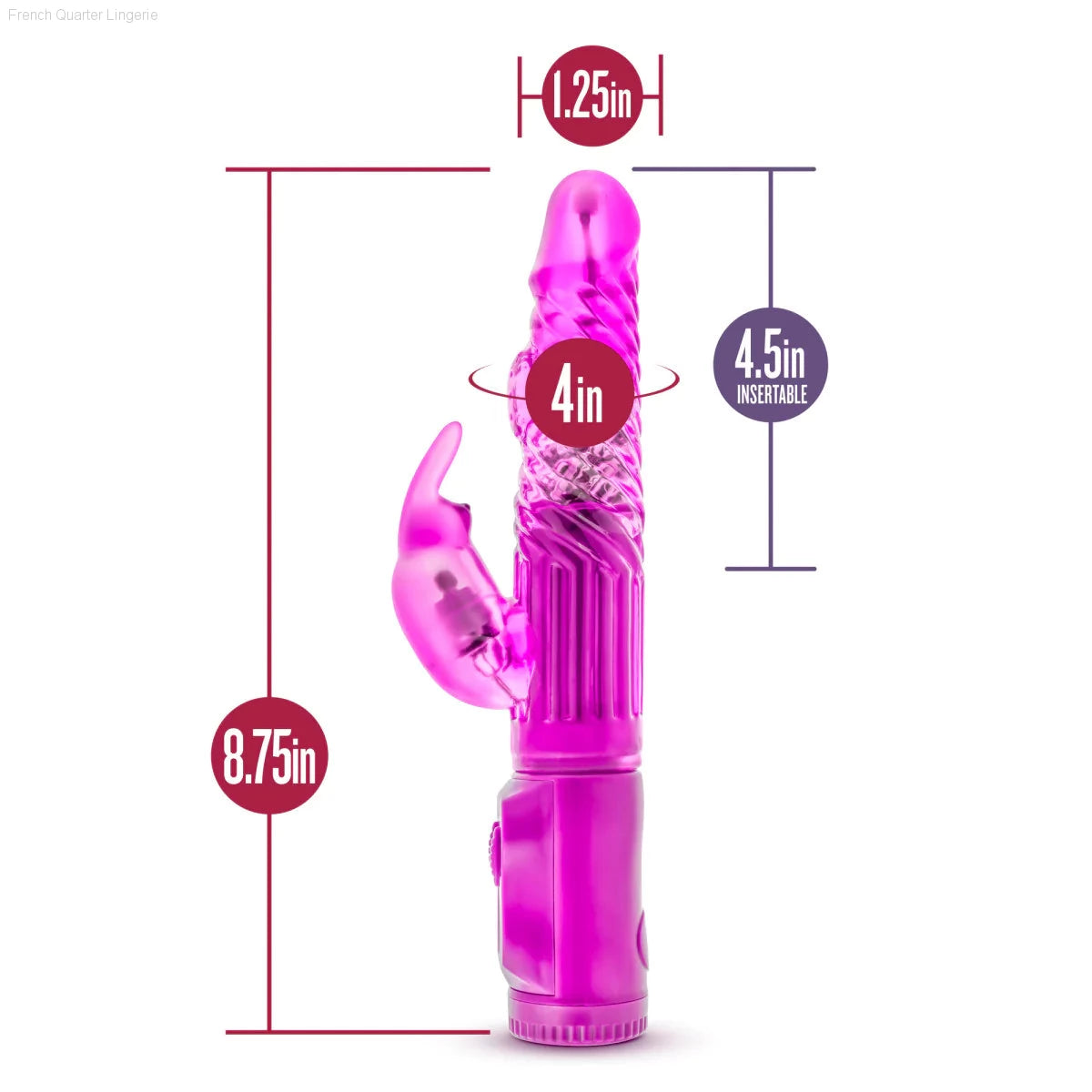 B Yours Beginner's Bunny 8.75-Inch Rabbit Vibrator-French Quarter Lingerie B Yours Beginner's Bunny 8.75-Inch Rabbit Vibrator-French Quarter Lingerie