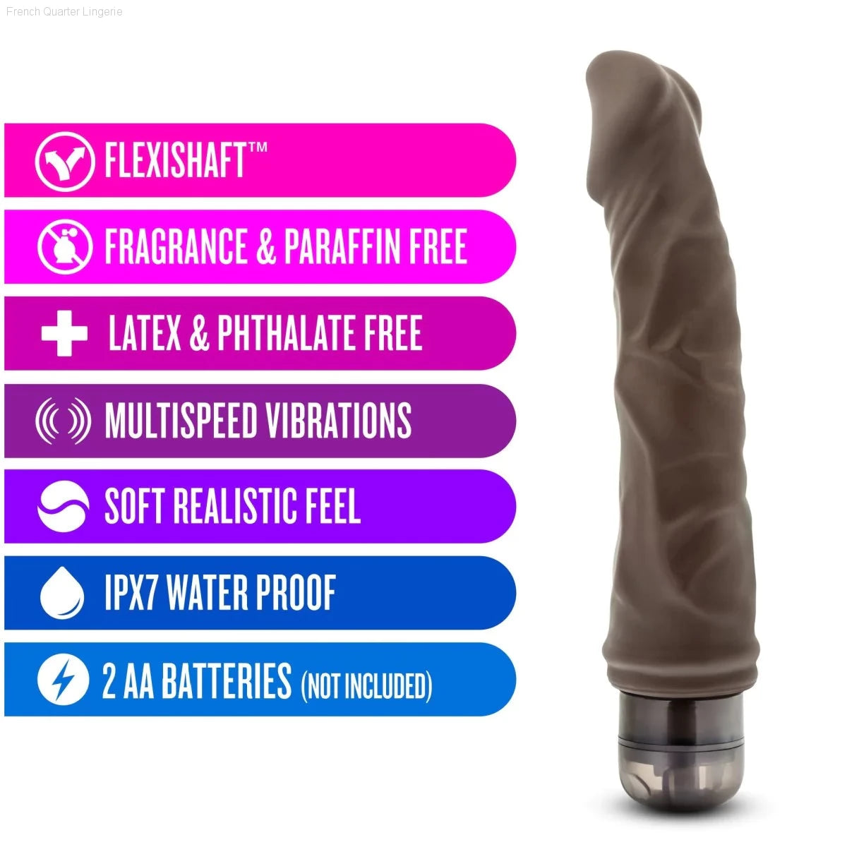 Dr. Skin Cock Vibe 6 Realistic 8.75-Inch Long Vibrating Dildo-French Quarter Lingerie Dr. Skin Cock Vibe 6 Realistic 8.75-Inch Long Vibrating Dildo-French Quarter Lingerie