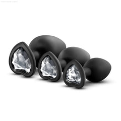 Luxe Bling's Training Kit Black With Gems Anal Plug Luxe Bling's Training Kit Black With Gems Anal Plug
