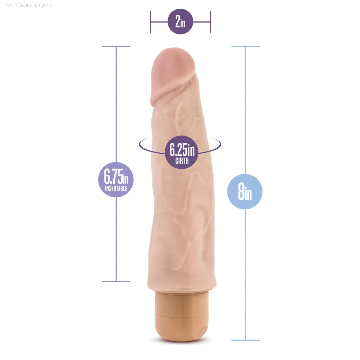 Dr. Skin Cock Vibe 14 Realistic 8-Inch Long Vibrating Dildo-French Quarter Lingerie Dr. Skin Cock Vibe 14 Realistic 8-Inch Long Vibrating Dildo-French Quarter Lingerie