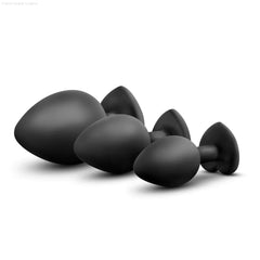 Luxe Bling's Training Kit Black With Gems Anal Plug Luxe Bling's Training Kit Black With Gems Anal Plug