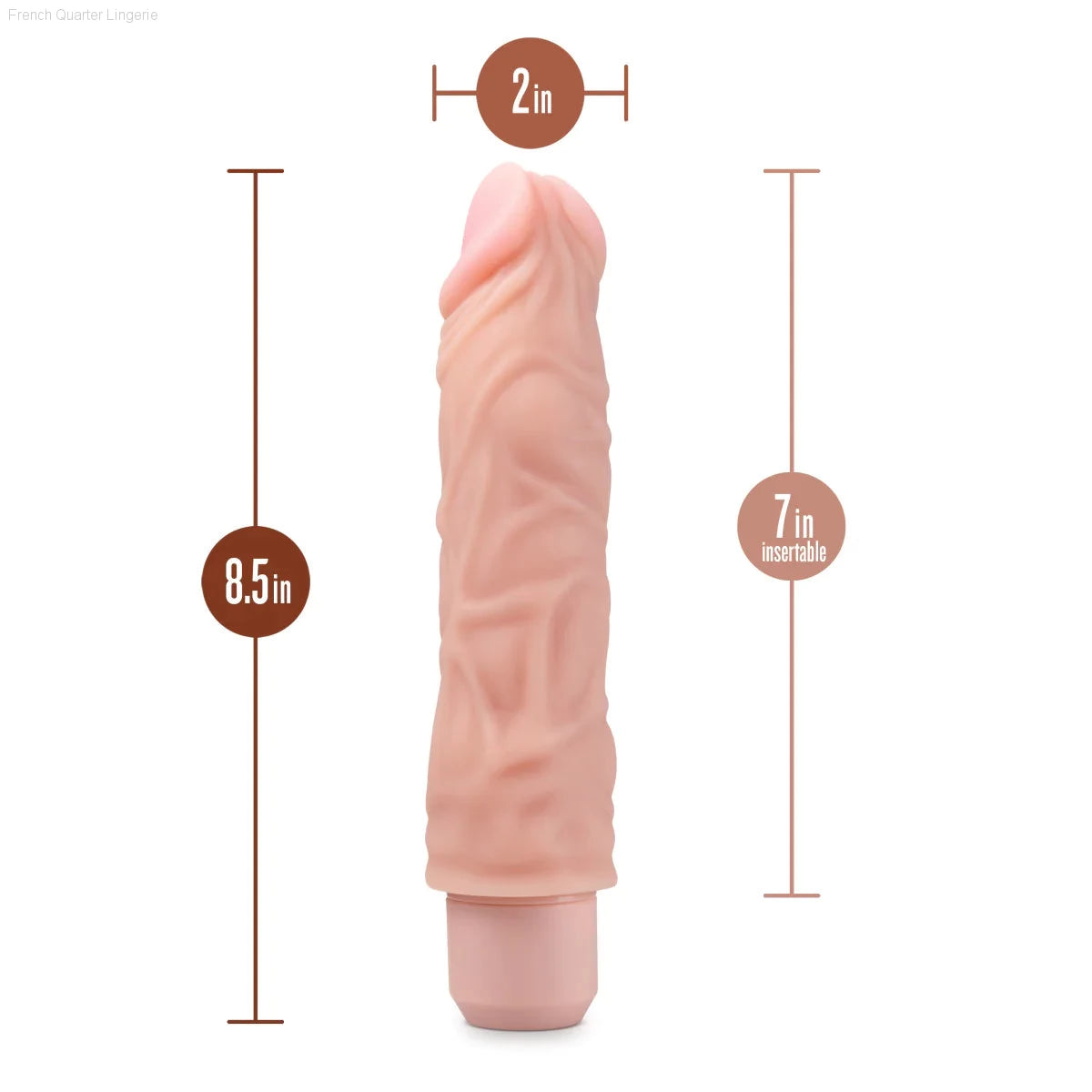 Dr. Skin Silicone Dr. David 8.5-Inch Long Vibrating Dildo-French Quarter Lingerie Dr. Skin Silicone Dr. David 8.5-Inch Long Vibrating Dildo-French Quarter Lingerie