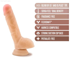 Au Naturel Realistic 9-Inch Long Dildo With Balls & Suction Cup Base-French Quarter Lingerie Au Naturel Realistic 9-Inch Long Dildo With Balls & Suction Cup Base-French Quarter Lingerie