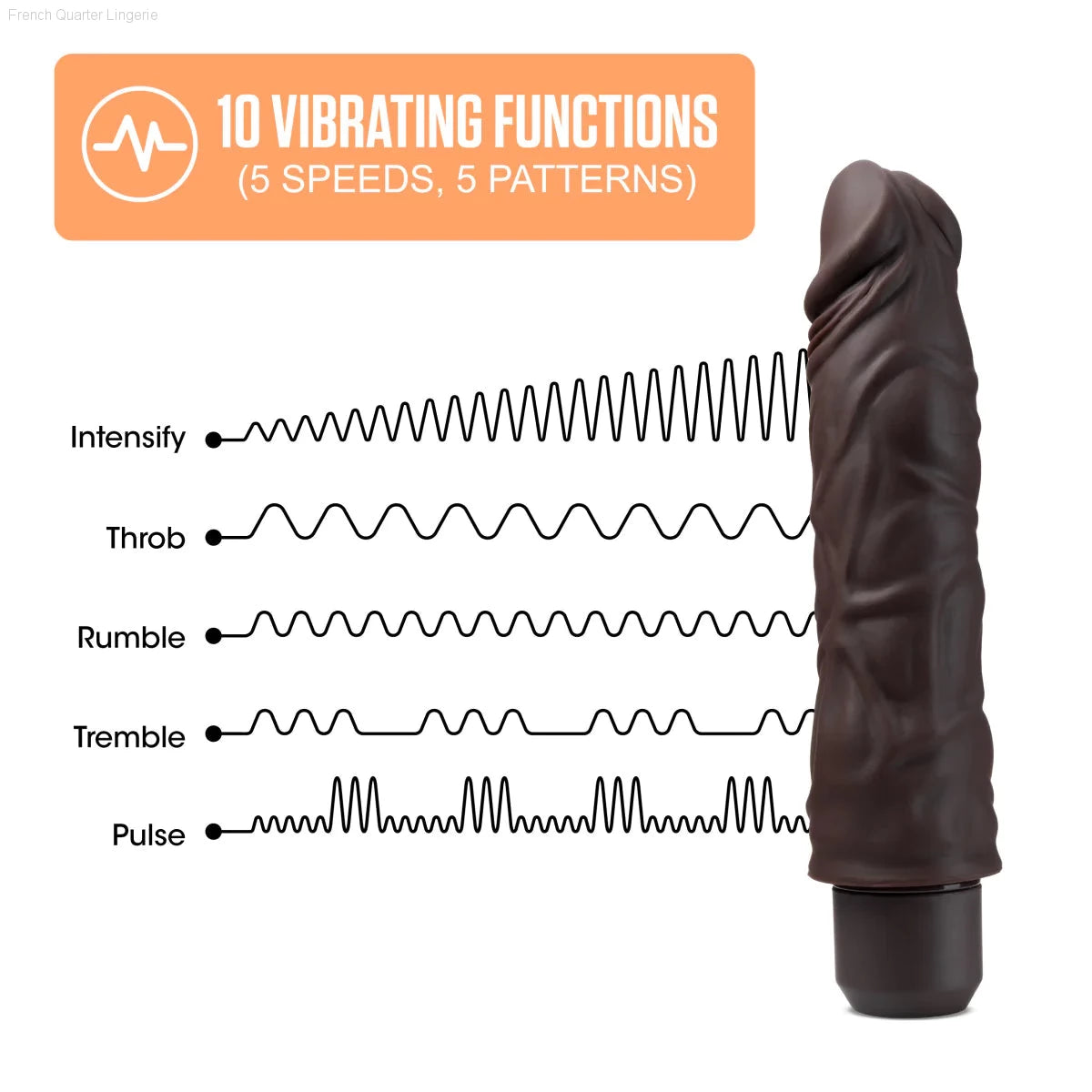 Dr. Skin Silicone Dr. David 8.5-Inch Long Vibrating Dildo-French Quarter Lingerie Dr. Skin Silicone Dr. David 8.5-Inch Long Vibrating Dildo-French Quarter Lingerie