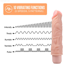 Dr. Skin Silicone Dr. David 8.5-Inch Long Vibrating Dildo-French Quarter Lingerie Dr. Skin Silicone Dr. David 8.5-Inch Long Vibrating Dildo-French Quarter Lingerie