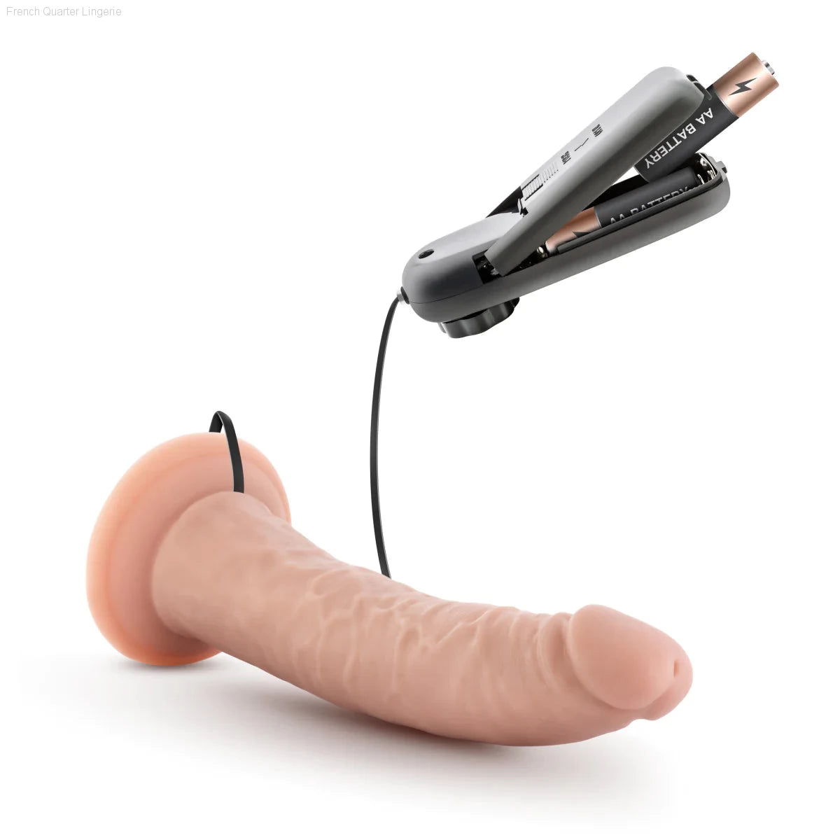 Dr. Skin Dr. Dave Realistic 7.5-Inch Long Remote Control Vibrating Dildo With Suction Cup Base-French Quarter Lingerie Dr. Skin Dr. Dave Realistic 7.5-Inch Long Remote Control Vibrating Dildo With Suction Cup Base-French Quarter Lingerie