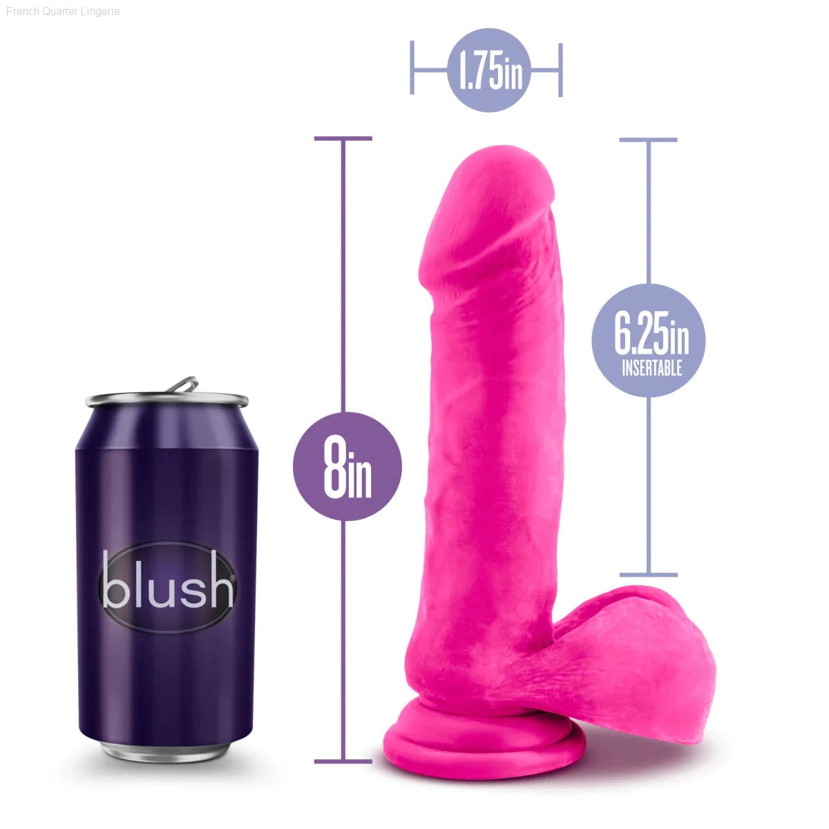 Au Naturel Bold Hero Realistic 8-Inch Long Dildo With Balls & Suction Cup Base-French Quarter Lingerie Au Naturel Bold Hero Realistic 8-Inch Long Dildo With Balls & Suction Cup Base-French Quarter Lingerie