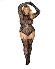 Dreamgirl Zebra Fishnet Teddy Bodystocking-French Quarter Lingerie Dreamgirl Zebra Fishnet Teddy Bodystocking-French Quarter Lingerie