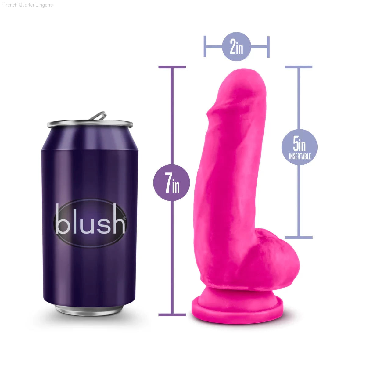 Au Naturel Bold Beefy Realistic 7-Inch Long Dildo With Balls & Suction Cup Base-French Quarter Lingerie Au Naturel Bold Beefy Realistic 7-Inch Long Dildo With Balls & Suction Cup Base-French Quarter Lingerie