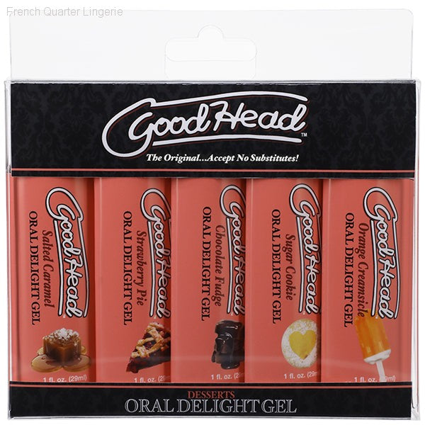 Oral Sex Essentials - GoodHead™ - Oral Delight Gel Desserts - 5 Pack