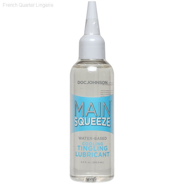 Lubricants - Main Squeeze Cooling/Tingling Water Based Lubricant 3.4oz