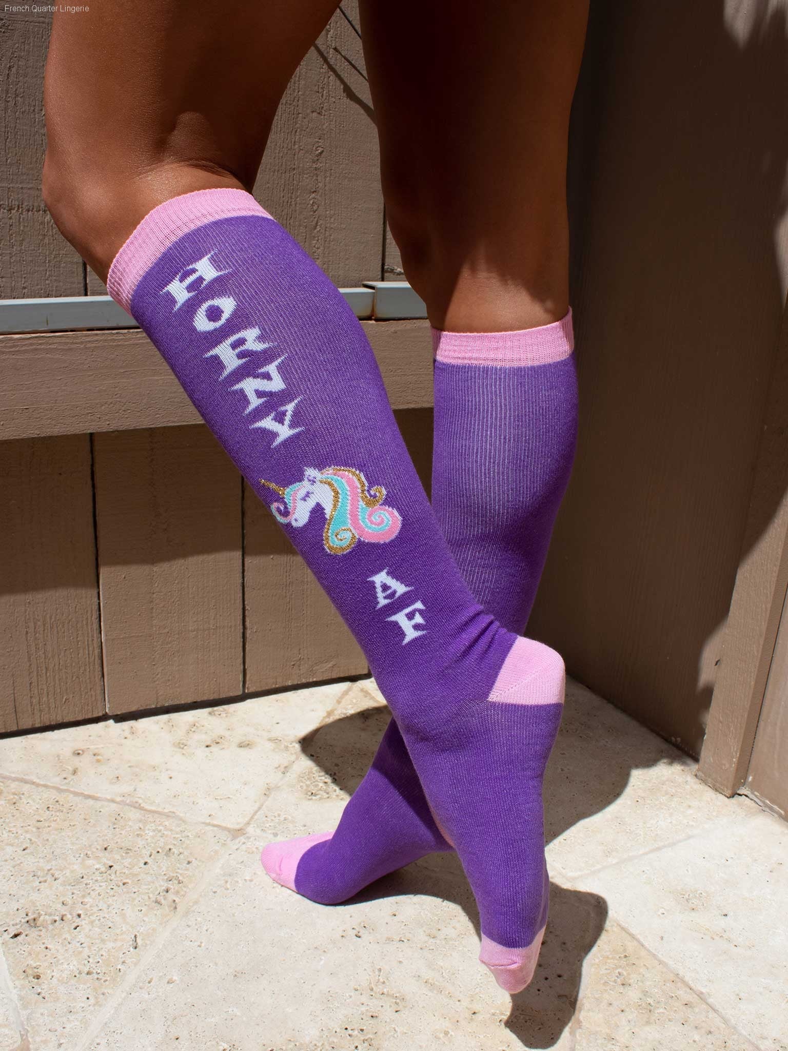 Horny AF Knee Socks-French Quarter Lingerie